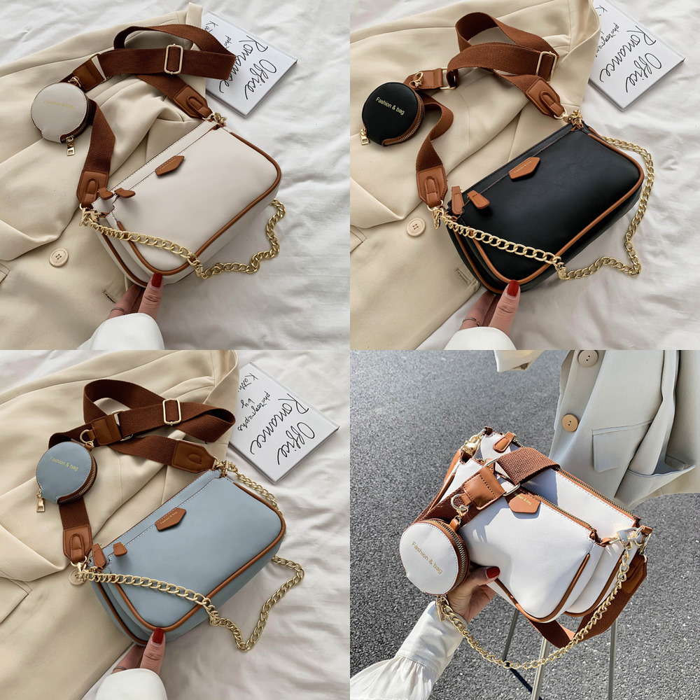 HBP Fashion chains women shoulder designer wide strap messenger bags luxury pu leather crossbody lady small purse 3 bag set Q1221, Beige
HBP Fashion chains women shoulder designer wide strap messenger bags luxury pu leather crossbody lady small purse 3 bag set Q1221, Beige