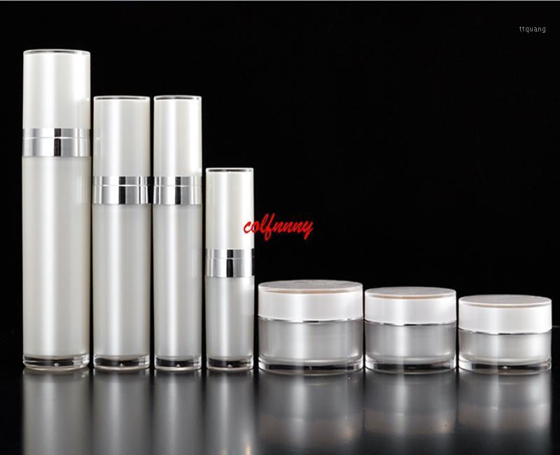 Elegant Acrylic Cream Jar 15ml 30ml 60ml 120ml Airless Vacuum Silver Lotion Pump Bottle Pearl White Empty Cosmetic F0424021
Elegant Acrylic Cream Jar 15ml 30ml 60ml 120ml Airless Vacuum Silver Lotion Pump Bottle Pearl White Empty Cosmetic F0424021