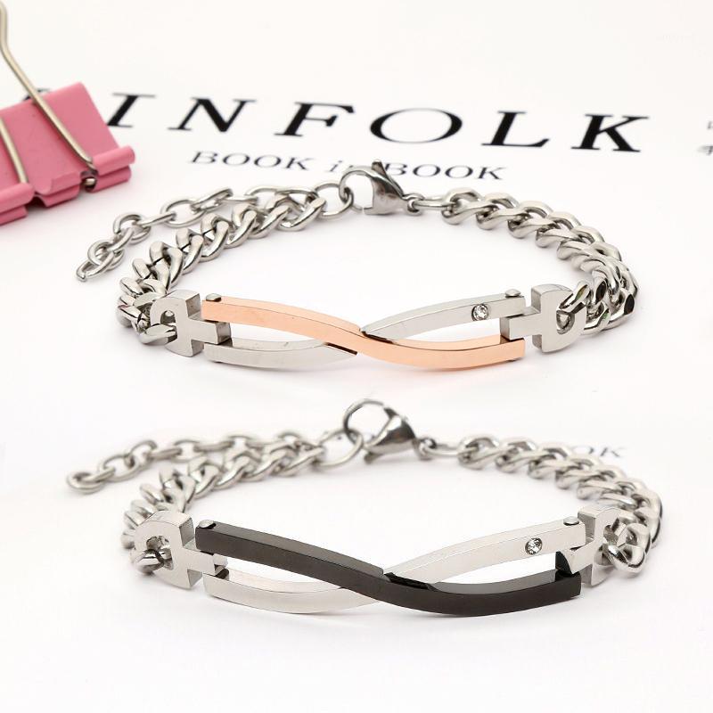 Link, Chain 2021 Fashion Punk Rose Gold Cross Zircon Crystal Charm Couple Stainless Steel Bracelets Women Men On Hand Jewelry Wholesale1
Link, Chain 2021 Fashion Punk Rose Gold Cross Zircon Crystal Charm Couple Stainless Steel Bracelets Women Men On Hand Jewelry Wholesale1