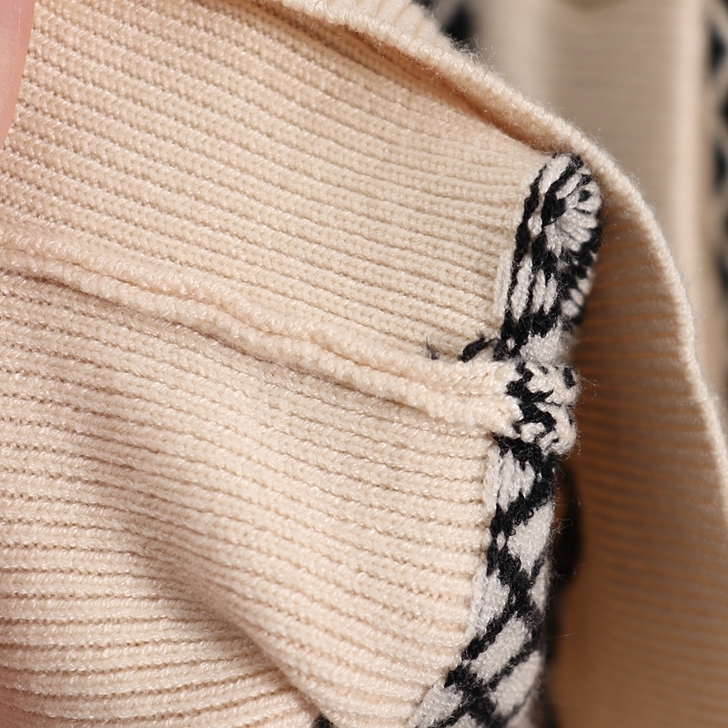 GIGOGOU Jacquard Knit Cardigan for Women Autumn Winter Single Breasted Argyle Cardigan Sweater Soft Chic Female Jacket Coat 201203