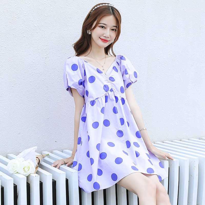 828# Maternity Clothes Summer V Neck Dot Cotton Short Sleeve Loose Stylish Dress for Pregnant Women Pregnancy Clothes1, Long dress style
828# Maternity Clothes Summer V Neck Dot Cotton Short Sleeve Loose Stylish Dress for Pregnant Women Pregnancy Clothes1, Long dress style
