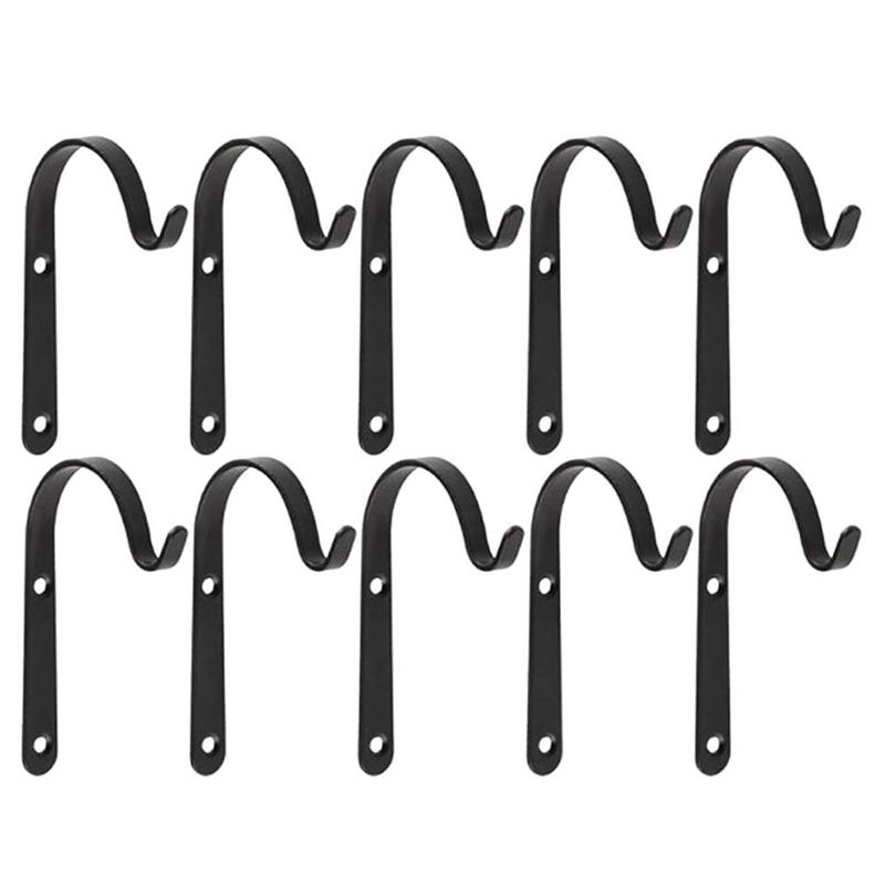 Set of 10 Hanging Basket Bracket Hooks Iron Wall Hanging Hooks Curved Up Plant Hook for Bird Feeders, Lanterns
Set of 10 Hanging Basket Bracket Hooks Iron Wall Hanging Hooks Curved Up Plant Hook for Bird Feeders, Lanterns