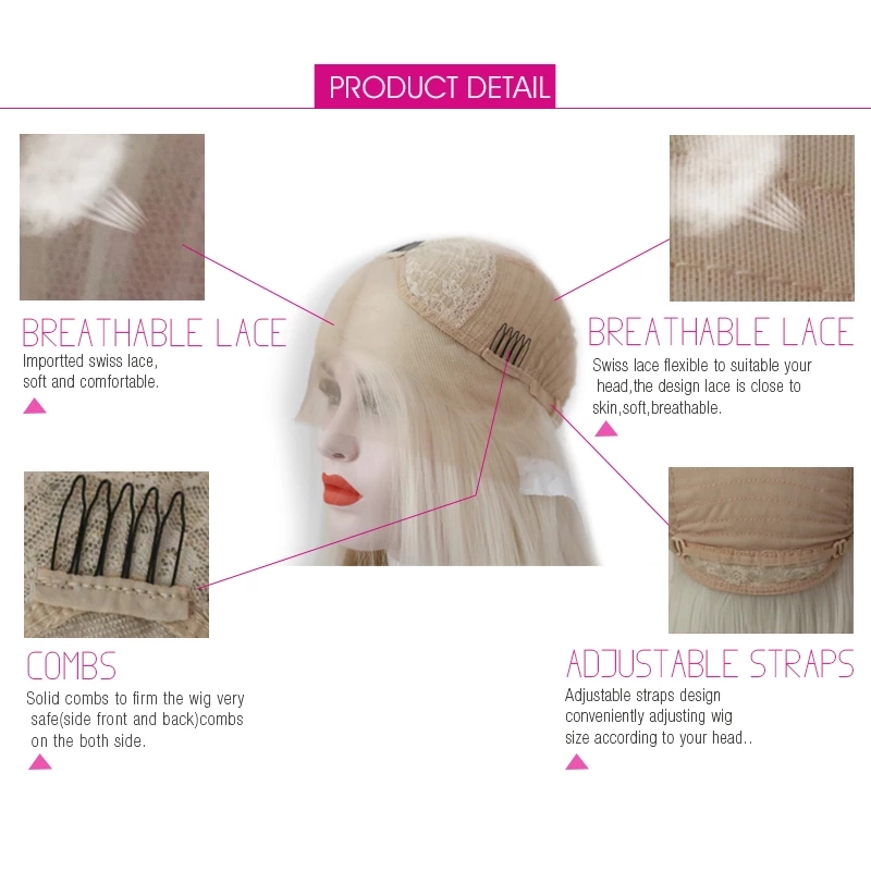 Short Wig Bob Style Blonde Wig Heat Resistant Glueless Synthetic Lace Front Wig Side Part Short Wavy Wigs