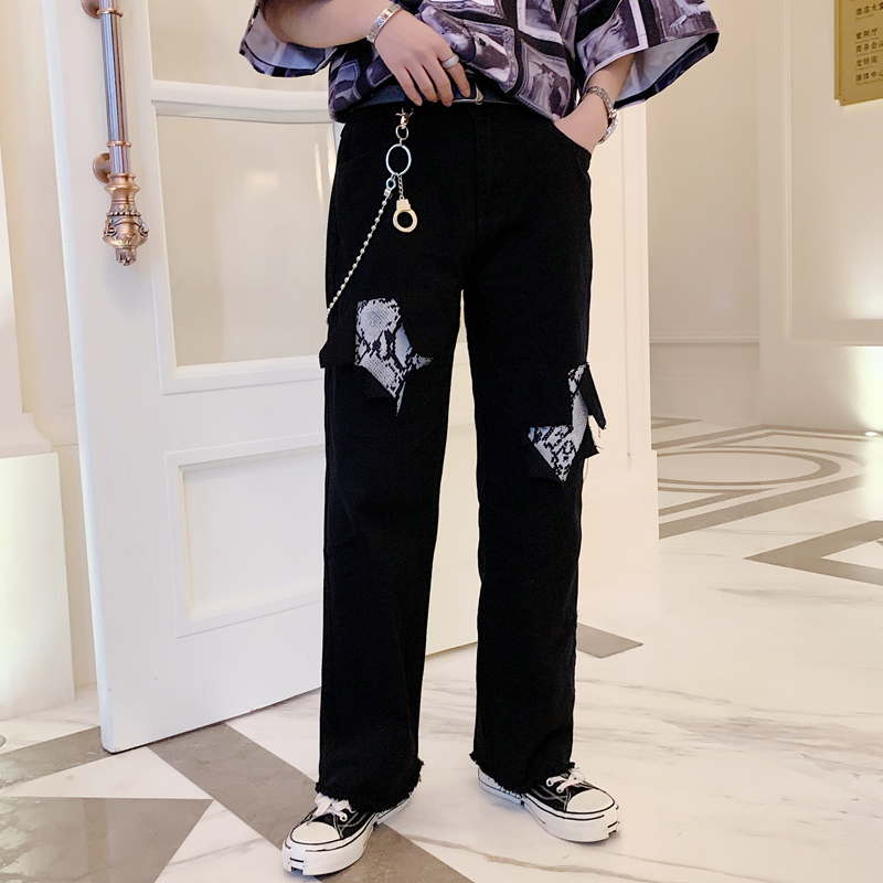 2021 New Korean Version Summer Wear Broken Knee Personality Patched Cloth Patches Men of Trend Pants Loose Drop Jeans with Straight Leg 0GQG, 11
2021 New Korean Version Summer Wear Broken Knee Personality Patched Cloth Patches Men of Trend Pants Loose Drop Jeans with Straight Leg 0GQG, 11