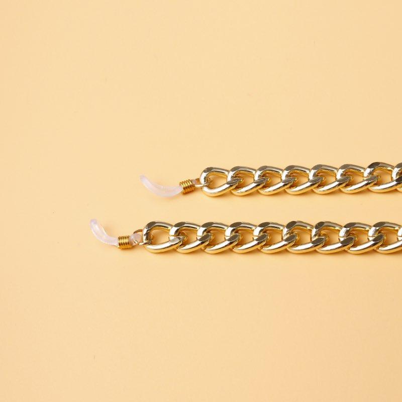 New Thick Basic Design Gilding Chain Punk Style Women Sunglasses Chains Beautiful Metal Eyewear Chain Fix By Rubber Ring Wholesale