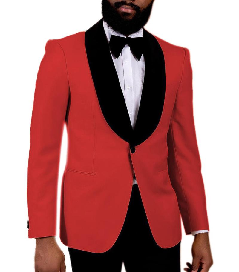 Regular size Men's suits 2 pieces Casual Shawl Lape Tuxedos One Button Flat Groomsmen Jacket with Pants for wedding Red Suits
Regular size Men's suits 2 pieces Casual Shawl Lape Tuxedos One Button Flat Groomsmen Jacket with Pants for wedding Red Suits