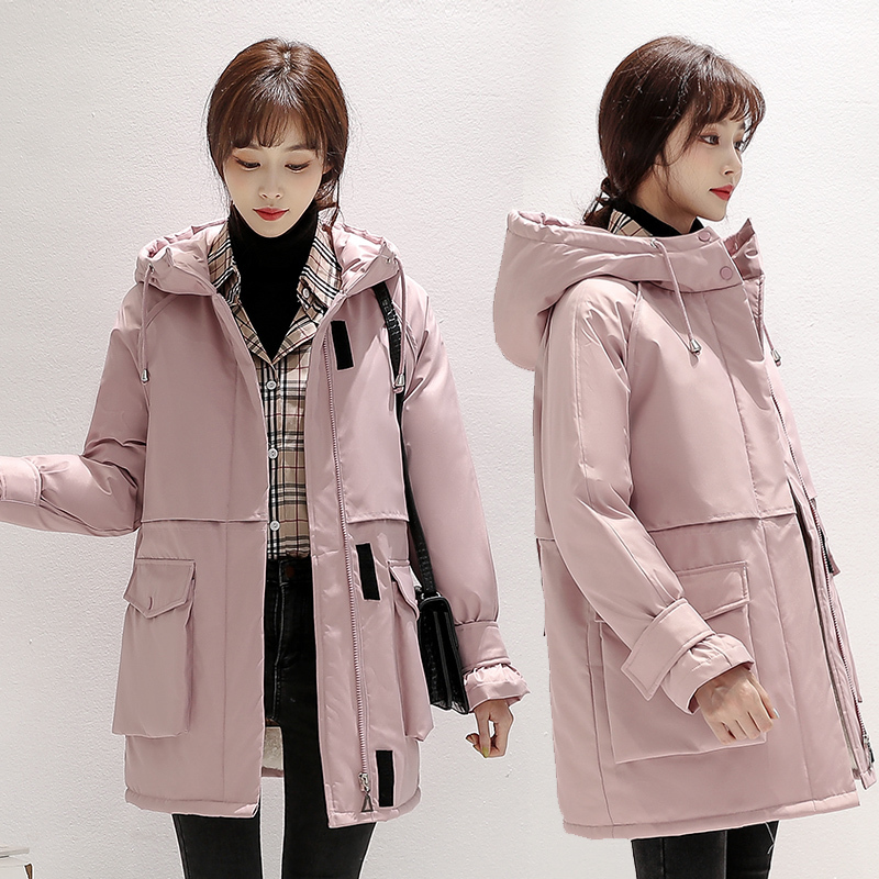 Winter parkas Jacket Women Thick Warm 30 degree coats Casual Female big pocket Snow Wear Parkas hooded Mid long cold outwear 201019