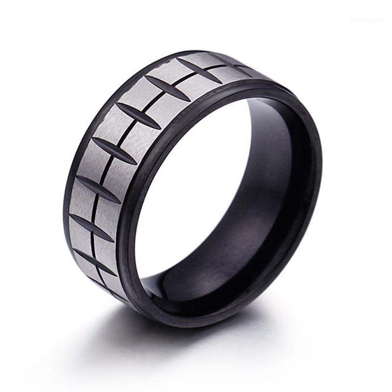 Wedding Rings Men's Punk Stainless Steel Ring White Color With Black And Gold Notches 8mm Titanium, Slivery;golden
Wedding Rings Men's Punk Stainless Steel Ring White Color With Black And Gold Notches 8mm Titanium, Slivery;golden