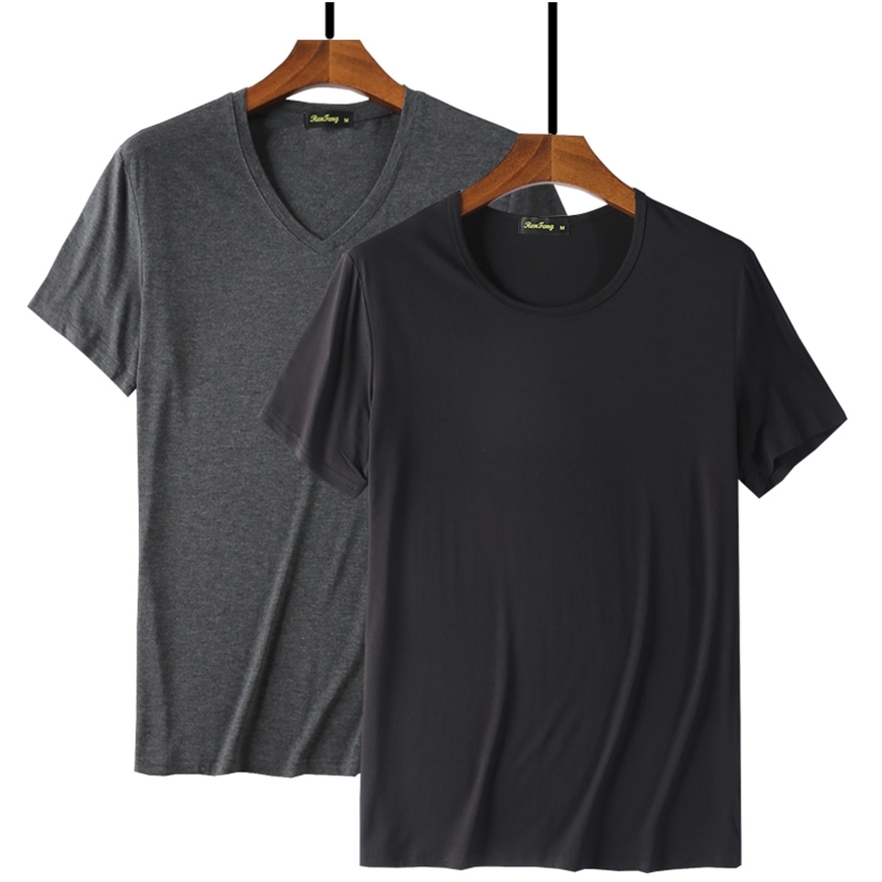 Cool T Shirt Men 95% Bamboo Fiber Hip Hop Basic Blank White T-shirt For Mens Fashion Tshirt Summer Top Tee Tops Plain Black T200516