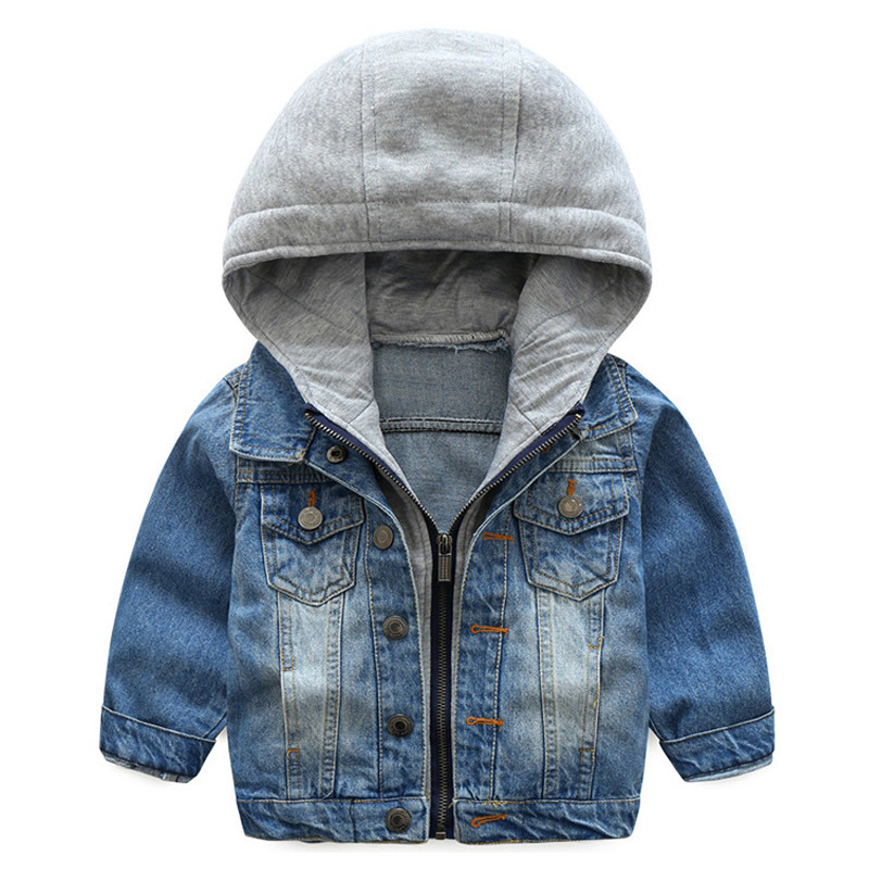 Baby Boys Jacket Clothes Autumn Winter Hooded Denim Jacket For Baby Girls Jacket Coat Kids Outerwear Children Clothes 2 3 8 Year LJ200828