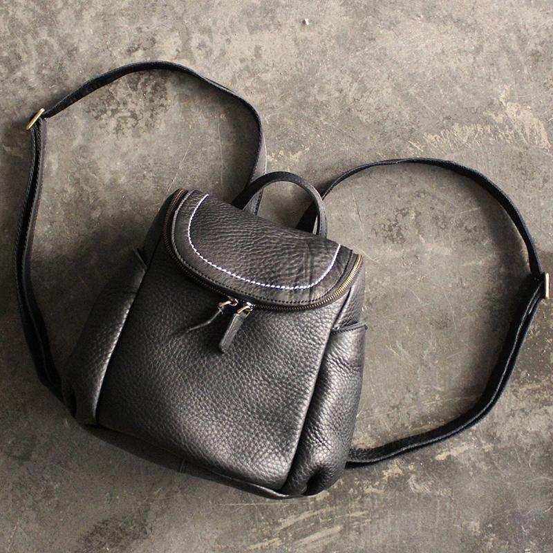WOONAM Natural Genuine Calf Leather Backpack Women Fashion Small Top Handle Backpack Bag WB544, Black
WOONAM Natural Genuine Calf Leather Backpack Women Fashion Small Top Handle Backpack Bag WB544, Black