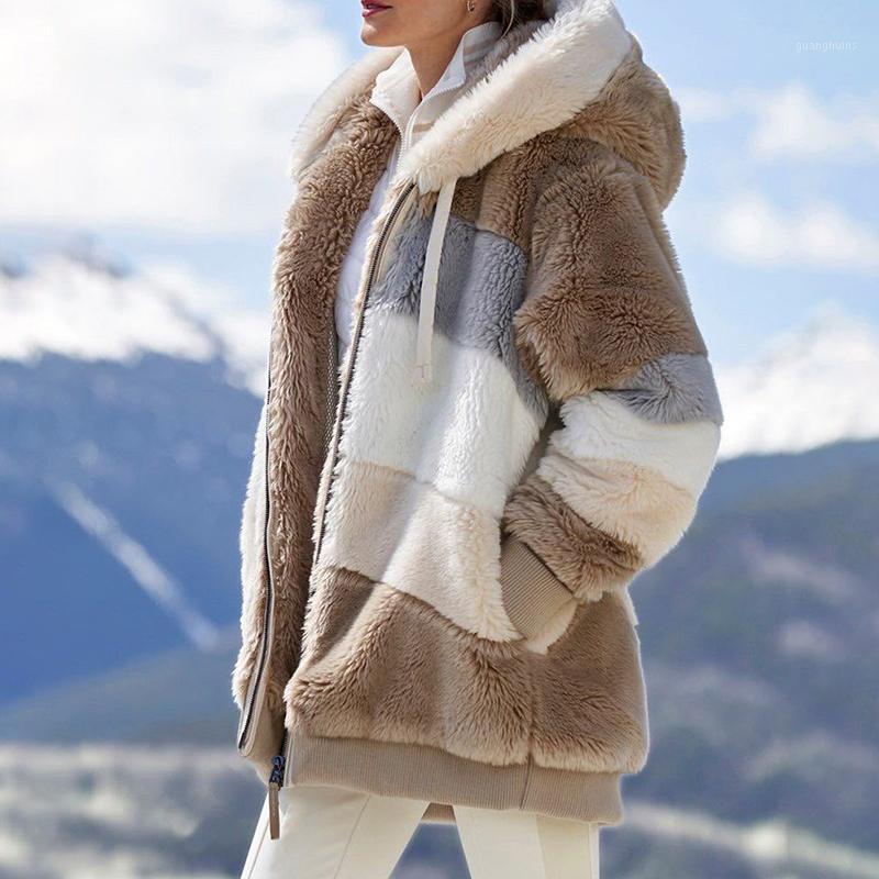 Winter women jacket fashion Plush patchwork zipper Hooded jacket retro loose Long Sleeve pocket winter Plus Size Women Top Coat1, Black
Winter women jacket fashion Plush patchwork zipper Hooded jacket retro loose Long Sleeve pocket winter Plus Size Women Top Coat1, Black