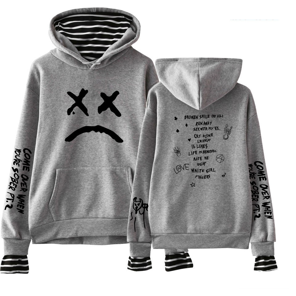 New Hoodies Fashion Hip Hop Fake Two Pieces Pullovers Men Women Harajuku Popular Lil Peep Plus Size Couples Sweatshirts, Grey
New Hoodies Fashion Hip Hop Fake Two Pieces Pullovers Men Women Harajuku Popular Lil Peep Plus Size Couples Sweatshirts, Grey