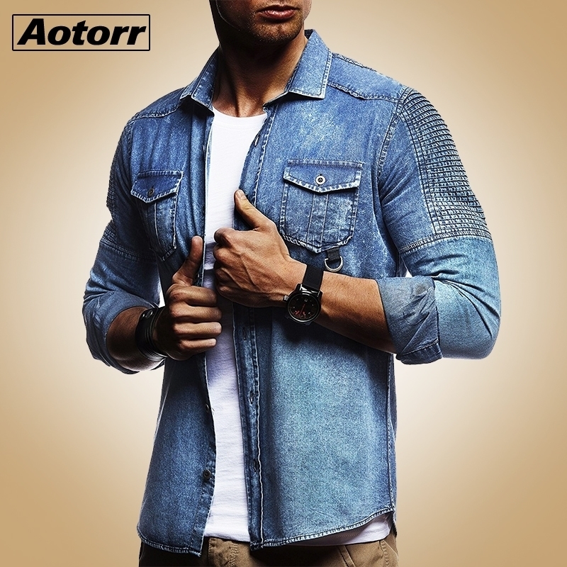 New Men Slim Fit Jeans Jacket Cowboy Fashion Bomber Outwear Jacket Denim Coat Clothing Men's Jean Jacket Hip Hop Solid Coat 201130