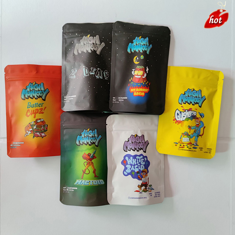 High monkey 3.5 g biscuit plastic bags stand up pouch edible packaging with matte finished candy gummy zipper bag dry herb flower package CIVA
High monkey 3.5 g biscuit plastic bags stand up pouch edible packaging with matte finished candy gummy zipper bag dry herb flower package CIVA