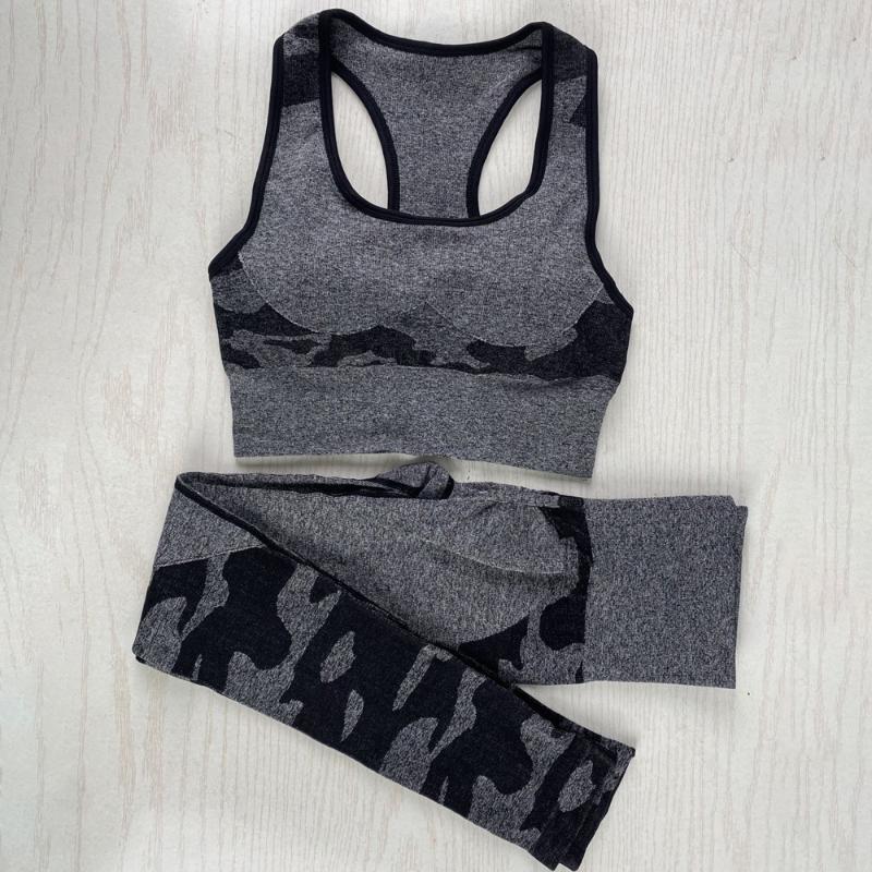 Yoga Outfits Two Piece Sport Set Women Camo Seamless Gym Clothing Fitness Tracksuit Sports Bra Leggings Sportswear, Gray yoga set
Yoga Outfits Two Piece Sport Set Women Camo Seamless Gym Clothing Fitness Tracksuit Sports Bra Leggings Sportswear, Gray yoga set
