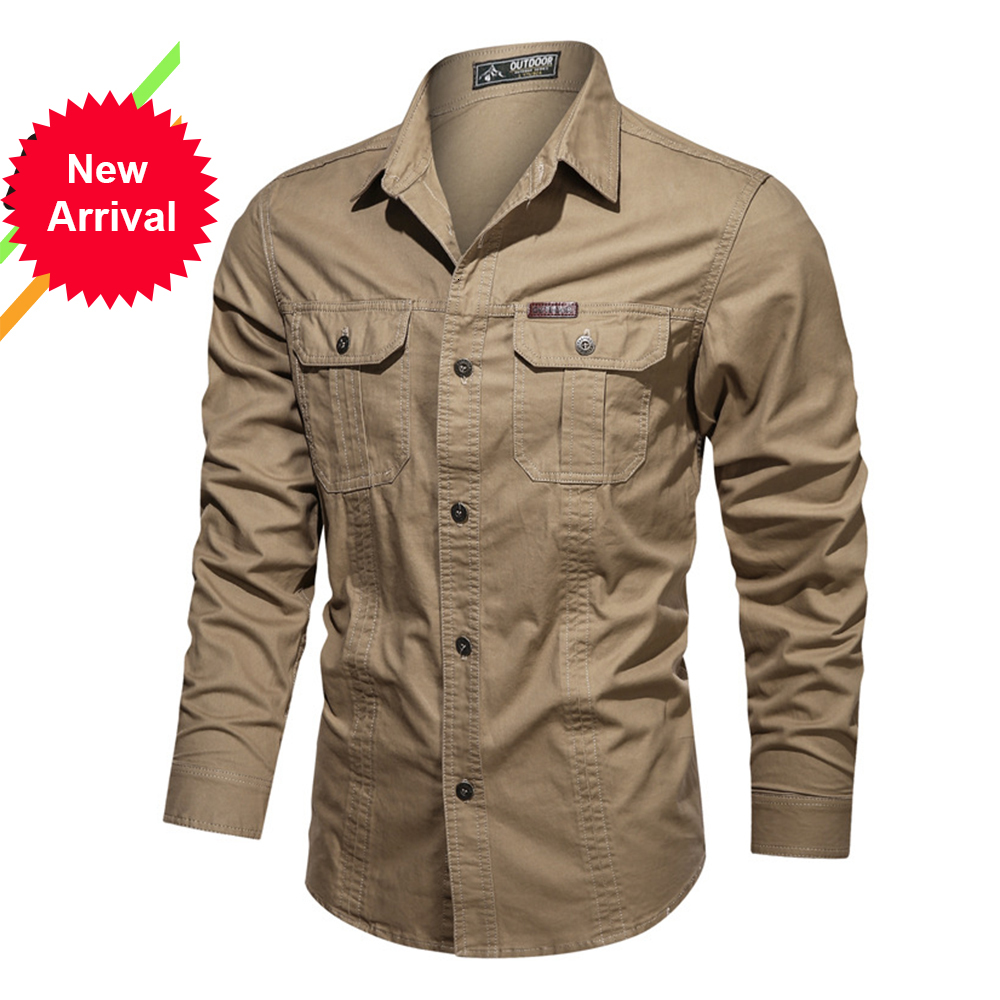 2021 New Autumn/winter Warm Quality 100% Cotton Material Long Sleeved Shirts Button Collar Smart Casual for Men Comfortable Tooling Vdih, Army green
2021 New Autumn/winter Warm Quality 100% Cotton Material Long Sleeved Shirts Button Collar Smart Casual for Men Comfortable Tooling Vdih, Army green