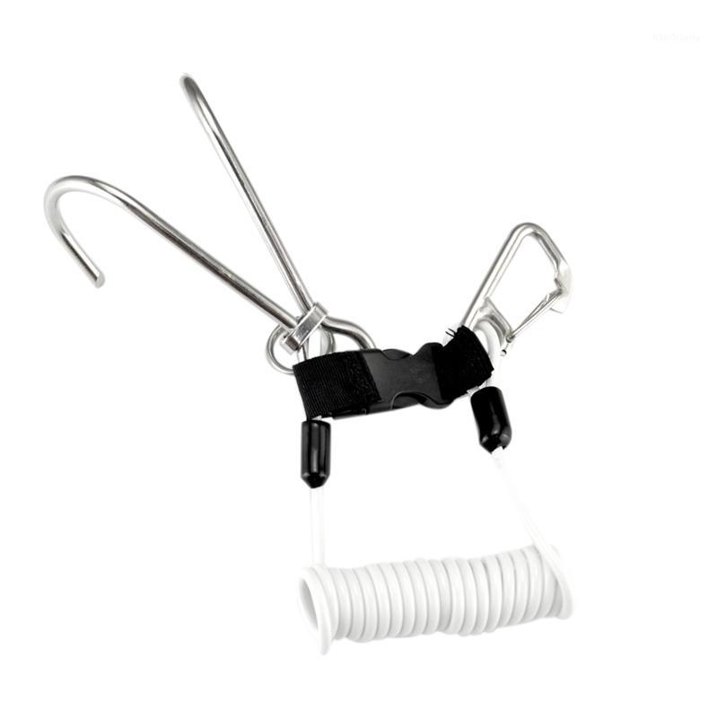 316 Stainless Steel Double Reef Hook with Spiral Coil Lanyard & Quick-Release Buckle & O-Ring Scuba Diving BCD Safe Equipment1
316 Stainless Steel Double Reef Hook with Spiral Coil Lanyard & Quick-Release Buckle & O-Ring Scuba Diving BCD Safe Equipment1