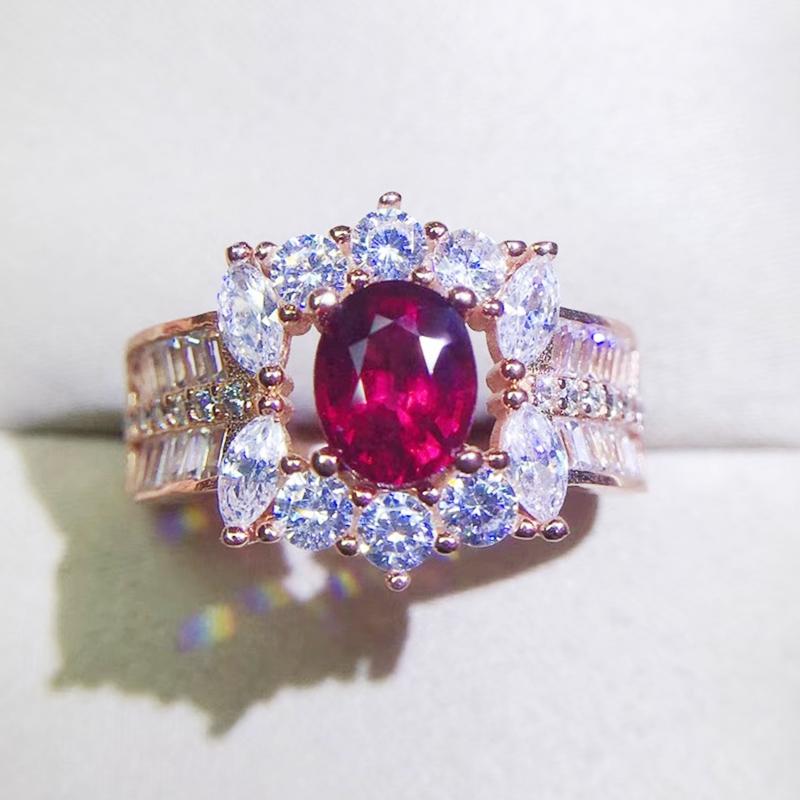 Cluster Rings Per Jewelry Natural Ruby Luxury Big Ring 6*8mm 1.6ct Gemstone 925 Sterling Silver Fine Q2042610, Golden;silver
Cluster Rings Per Jewelry Natural Ruby Luxury Big Ring 6*8mm 1.6ct Gemstone 925 Sterling Silver Fine Q2042610, Golden;silver