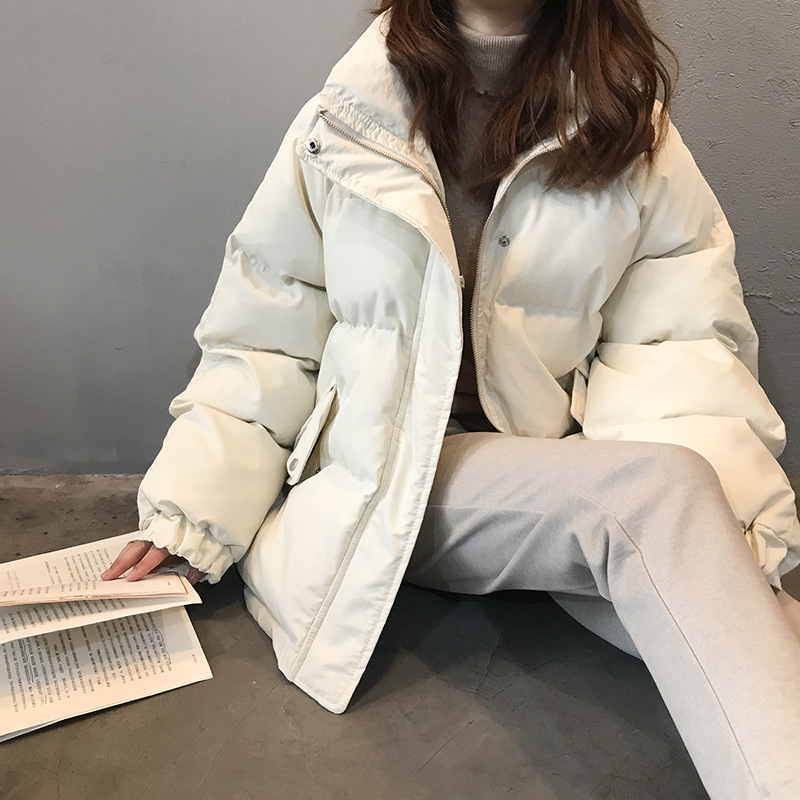 Winter Jacket Coat Women Korean Style Beige Padded Puffer Jackets Parkas Casual Pink Ropa Mujer Invierno Clothes for Women 201110