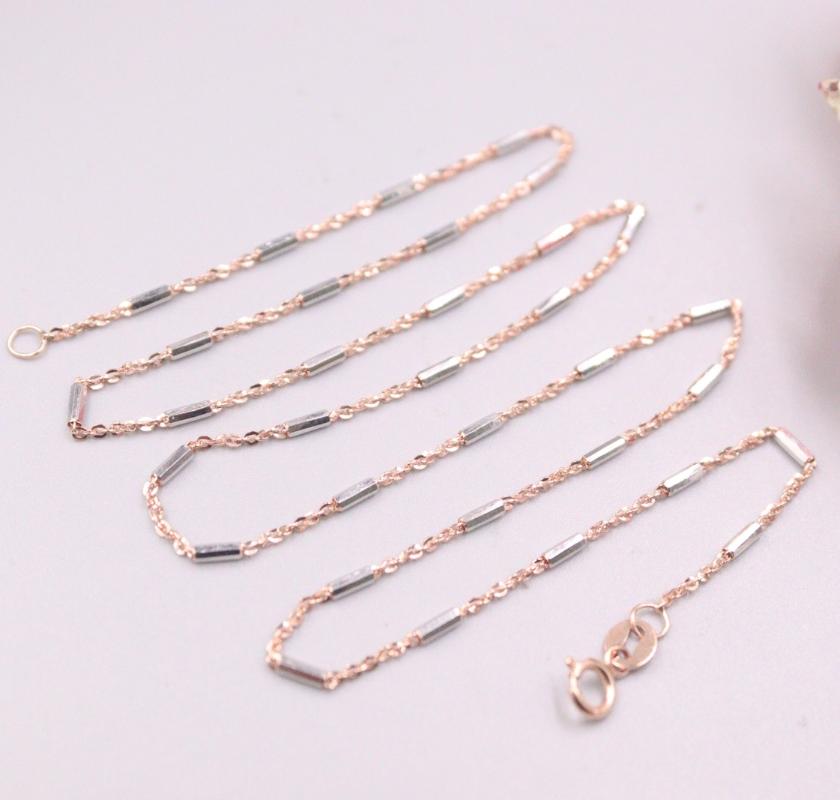 Real 18K Rose Gold Chain For Women Female 1.5mm Rolo Beads Shine Gold Link Chain Necklace 45cm Length Au750
Real 18K Rose Gold Chain For Women Female 1.5mm Rolo Beads Shine Gold Link Chain Necklace 45cm Length Au750