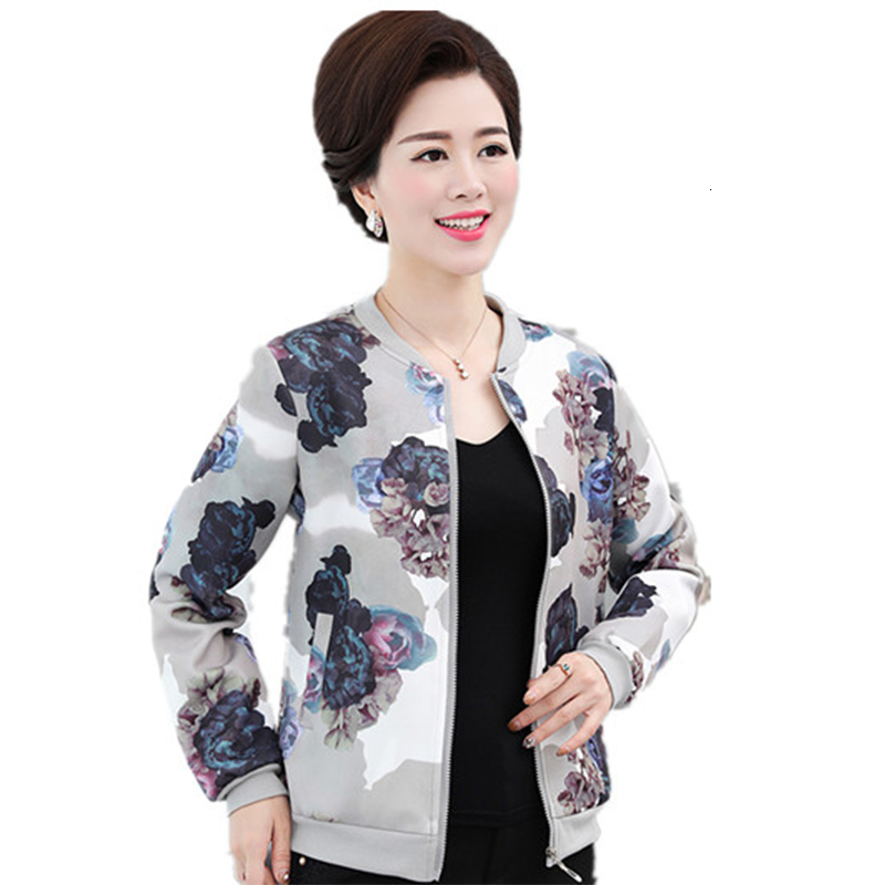 2021 New Spring Fall Female Middle-aged Mother Short Print Zipper Jacket Ladies Elegance Outerwear Large Tops 7RI0, Color 5
2021 New Spring Fall Female Middle-aged Mother Short Print Zipper Jacket Ladies Elegance Outerwear Large Tops 7RI0, Color 5