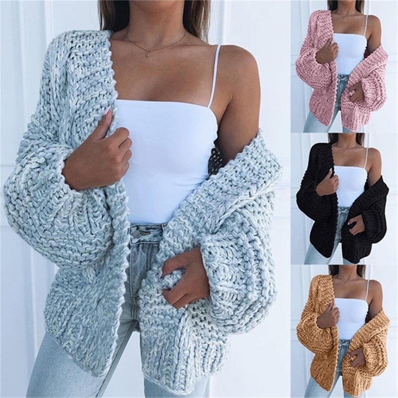 Cardigan Sweater Women New Bat Sleeved Plush Loose and Plus Size 4XL Women's Sweater Clothing 201221