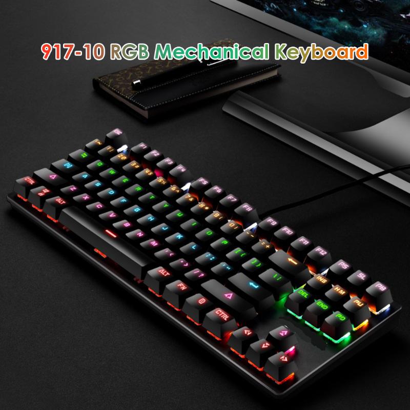 Professional Ultra-slim Mechanical Keyboard 917-10 For Home Office 87 Key USB 2.0 Wired Backlight Mechanical Gaming Keyboard
Professional Ultra-slim Mechanical Keyboard 917-10 For Home Office 87 Key USB 2.0 Wired Backlight Mechanical Gaming Keyboard