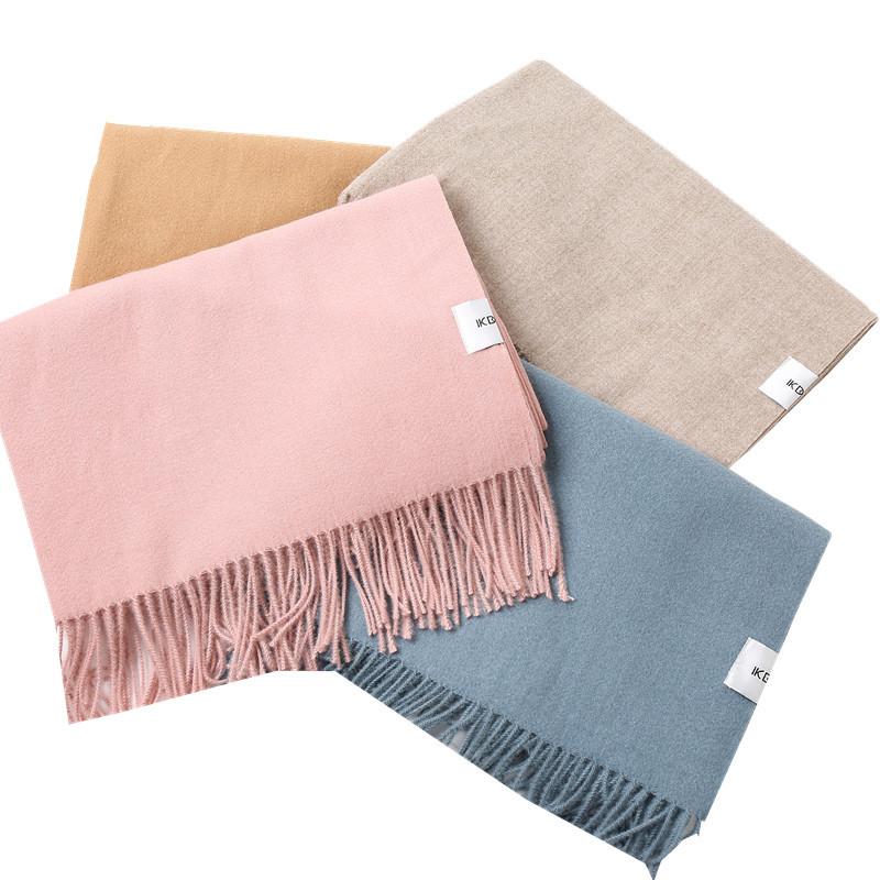 Women's Winter Solid Colorf Scarf Long Shawl Thick Double-sided Imitation Cashmere Cute Girl Korean Fashion Wild Scarf SA144 
Women's Winter Solid Colorf Scarf Long Shawl Thick Double-sided Imitation Cashmere Cute Girl Korean Fashion Wild Scarf SA144