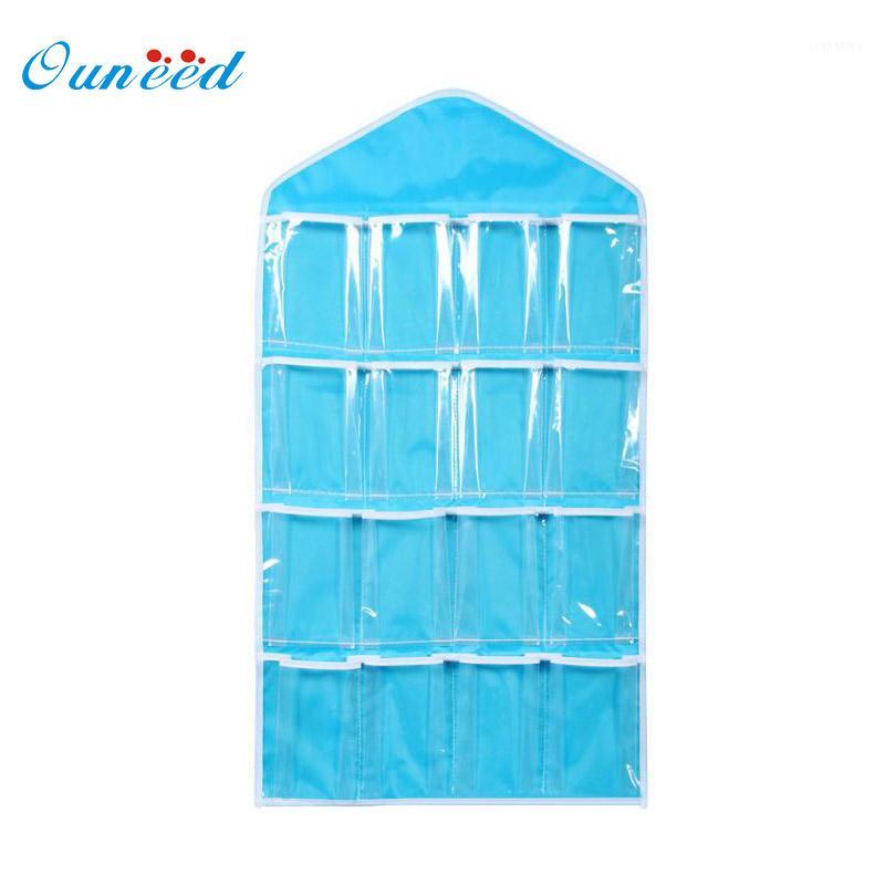 organizer 16Pockets Clear Hanging Bag Socks Bra Underwear Rack Hanger Storage Holder quality first1, Blue 
organizer 16Pockets Clear Hanging Bag Socks Bra Underwear Rack Hanger Storage Holder quality first1, Blue