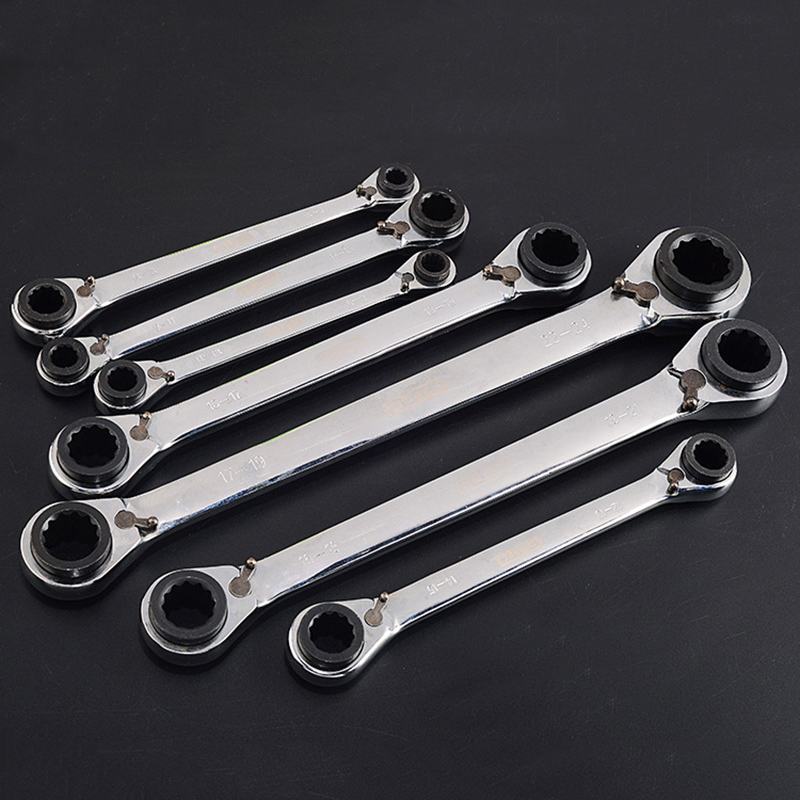 Ratchet Wrench Keys Geared Spanner Double Head Torque Multi-purpose 4 in 1 Ratchet Combination Wrench Tool
Ratchet Wrench Keys Geared Spanner Double Head Torque Multi-purpose 4 in 1 Ratchet Combination Wrench Tool