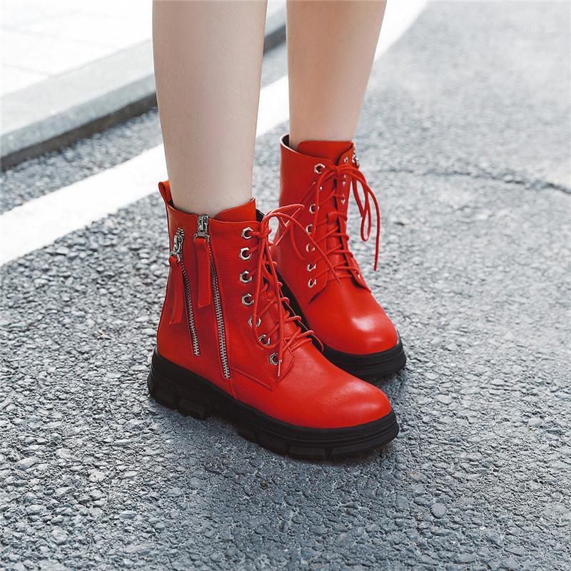 YMECHIC Lace Up Ankle Boots for Women Chain Zipper Platform Punk Womens Shoes Plus Size Red Black White Gothic Boots Winter 20201 
YMECHIC Lace Up Ankle Boots for Women Chain Zipper Platform Punk Womens Shoes Plus Size Red Black White Gothic Boots Winter 20201