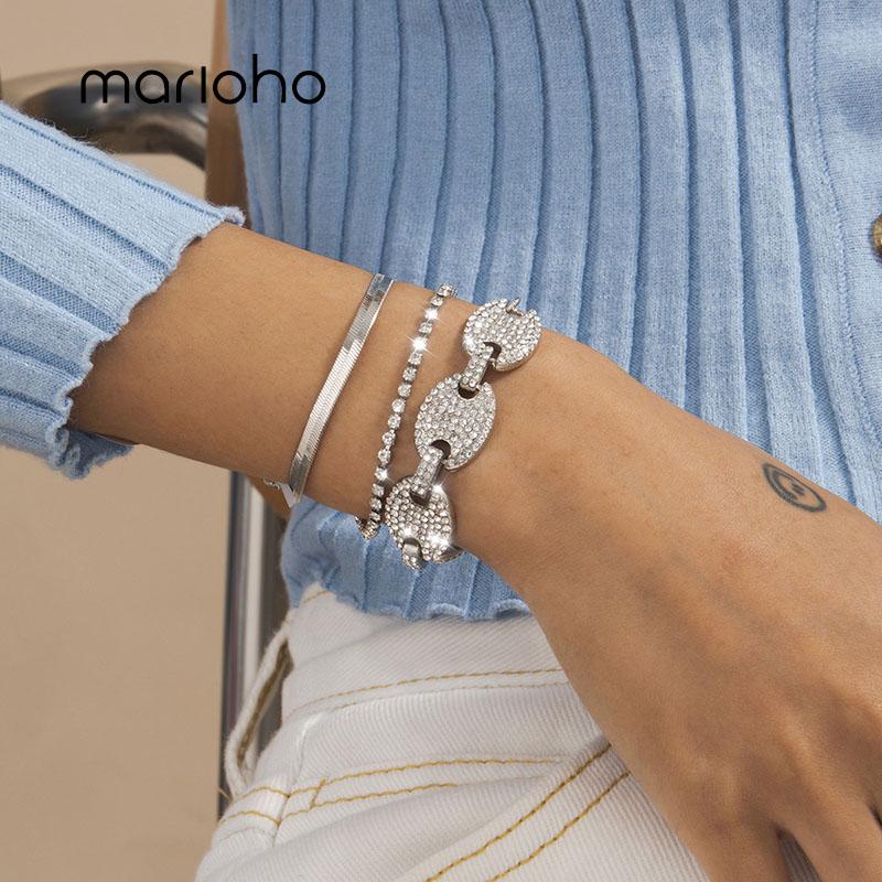Marioho Simple Multilayer Rhinestone Claw Chains Bracelets Exaggerated Punk Geometric Bracelet For Women Jewelry Gift
Marioho Simple Multilayer Rhinestone Claw Chains Bracelets Exaggerated Punk Geometric Bracelet For Women Jewelry Gift