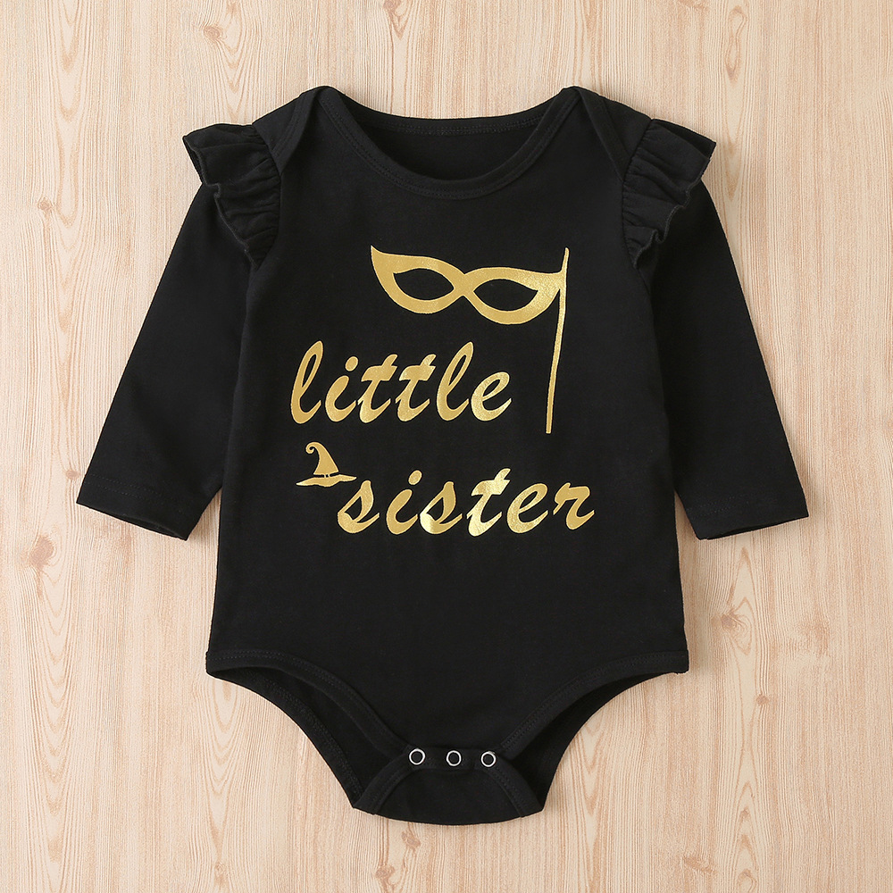 Childrenswear New Products 2020 Autumn Korean-style GIRL'S Black Long-sleeve Jumpsuit Yellow Pleated Skirt with Headdress of FatX1019