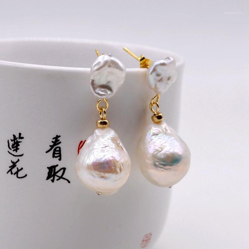 Vintage ladies pearl earrings, white natural baroque pearls, women's gold earrings, short ladies earrings1
Vintage ladies pearl earrings, white natural baroque pearls, women's gold earrings, short ladies earrings1