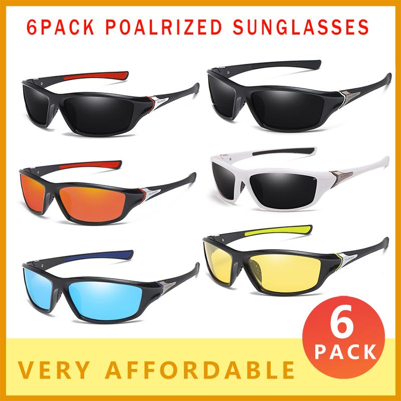 6 PACK Sport Style Polarized Sunglasses Men Brand Ultralight Eyeglasses Frame Sun Glasses Male Fashion Night Vision Goggles N31
6 PACK Sport Style Polarized Sunglasses Men Brand Ultralight Eyeglasses Frame Sun Glasses Male Fashion Night Vision Goggles N31