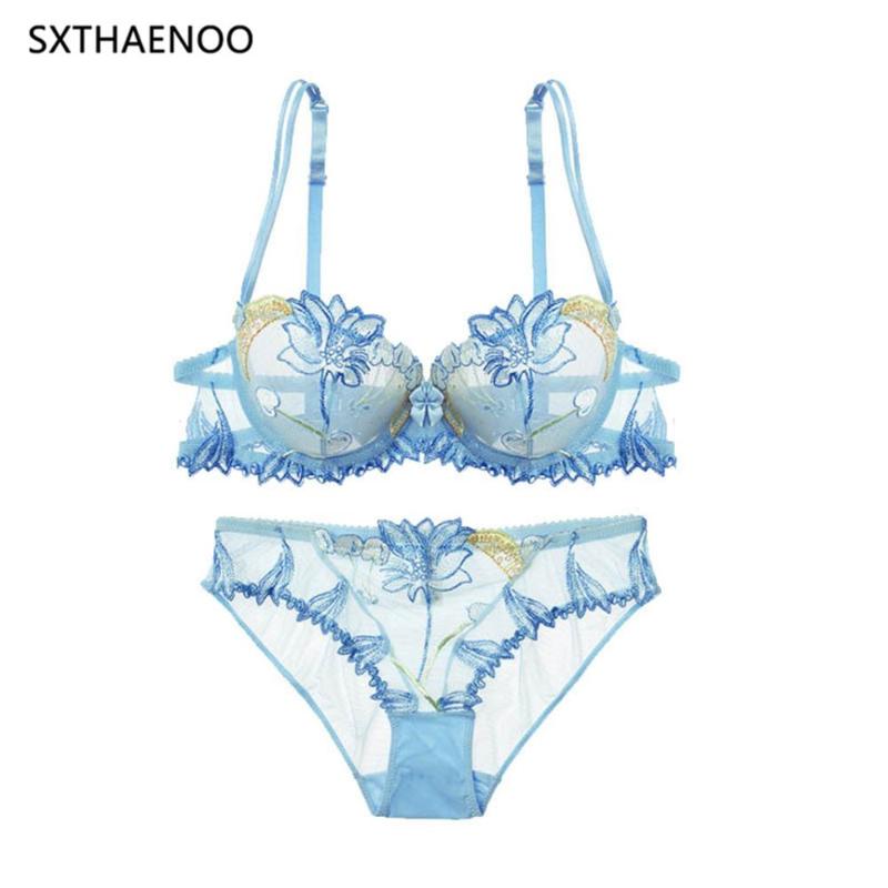 SXTHAENOO Light Luxury Elegant Underwear Bra Set Transparent Lace Embroidery Ultra-Thin Lingerie Sexy Charming Summer Woman, Black
SXTHAENOO Light Luxury Elegant Underwear Bra Set Transparent Lace Embroidery Ultra-Thin Lingerie Sexy Charming Summer Woman, Black