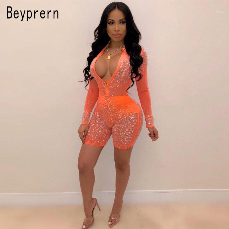 Beyprern Glitter Beautiful Crystal Studded Romper Stretchy Long Sleeve Mesh Short Jumpsuit Night Out Sequins Playsuit Wholesale1, Black
Beyprern Glitter Beautiful Crystal Studded Romper Stretchy Long Sleeve Mesh Short Jumpsuit Night Out Sequins Playsuit Wholesale1, Black
