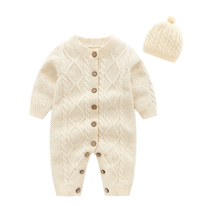 Baby kids knitting sweater romper autumn winter toddler kids twist knitting long sleeve jumpsuit pompom hats little boy girl rom, Red
Baby kids knitting sweater romper autumn winter toddler kids twist knitting long sleeve jumpsuit pompom hats little boy girl rom, Red