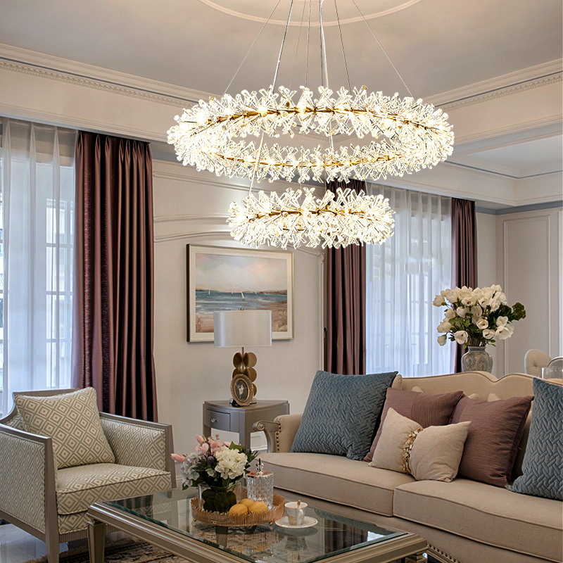 Flower Crystal Chandelier Luxury Ring Chandelier Home Decoration 40 60 80cm Rings Hanging Lamp for Living Room
Flower Crystal Chandelier Luxury Ring Chandelier Home Decoration 40 60 80cm Rings Hanging Lamp for Living Room