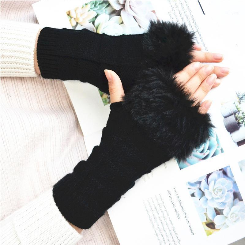 Five Fingers Gloves Women Fingerless Wrist Cute Faux Fur Knitted Winter Thick Warm Warmer Driving Outdoor Mitten1
Five Fingers Gloves Women Fingerless Wrist Cute Faux Fur Knitted Winter Thick Warm Warmer Driving Outdoor Mitten1