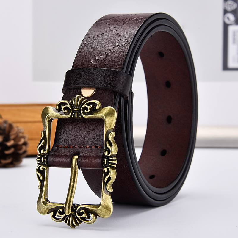 2021 New Vintage Brand High-quality Casual Women's Leather Belt, Flower-shaped Alloy Buckle g Pattern Body b Kwwy, Black
2021 New Vintage Brand High-quality Casual Women's Leather Belt, Flower-shaped Alloy Buckle g Pattern Body b Kwwy, Black