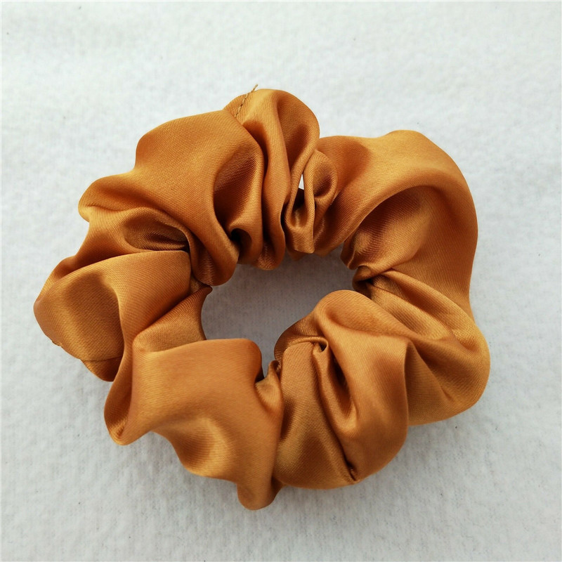 Women Silk Scrunchie Elastic Handmade Multicolor Hair Band Ponytail Holder Headband Accessories epacket 70 colors