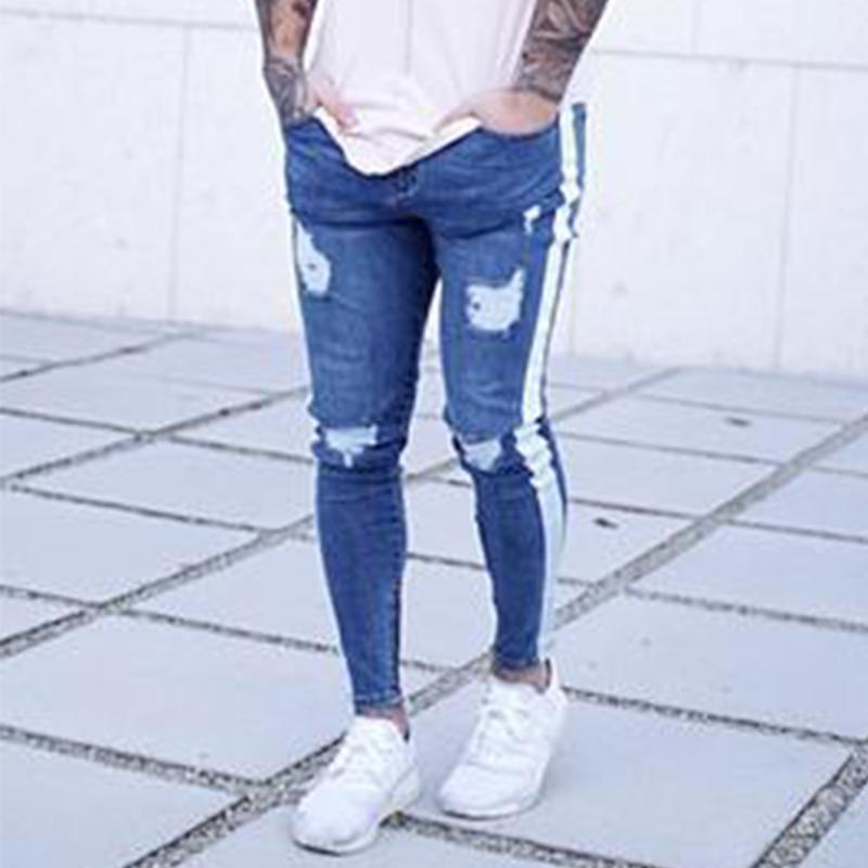 Ripped Denim Pants Men's Fashion Clothing High Waist SkinnyJeans Men Zipper Denim Pants Casual Jeans, Lightblue
Ripped Denim Pants Men's Fashion Clothing High Waist SkinnyJeans Men Zipper Denim Pants Casual Jeans, Lightblue