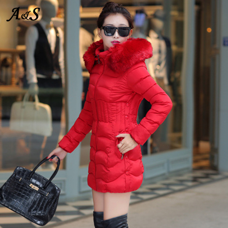 Winter Jacket Women Long Parka Fur Collar Woman Winter Coats and Puffer Jacket Feminine Coat Casual Slim Outwear Long Coat Women 201201