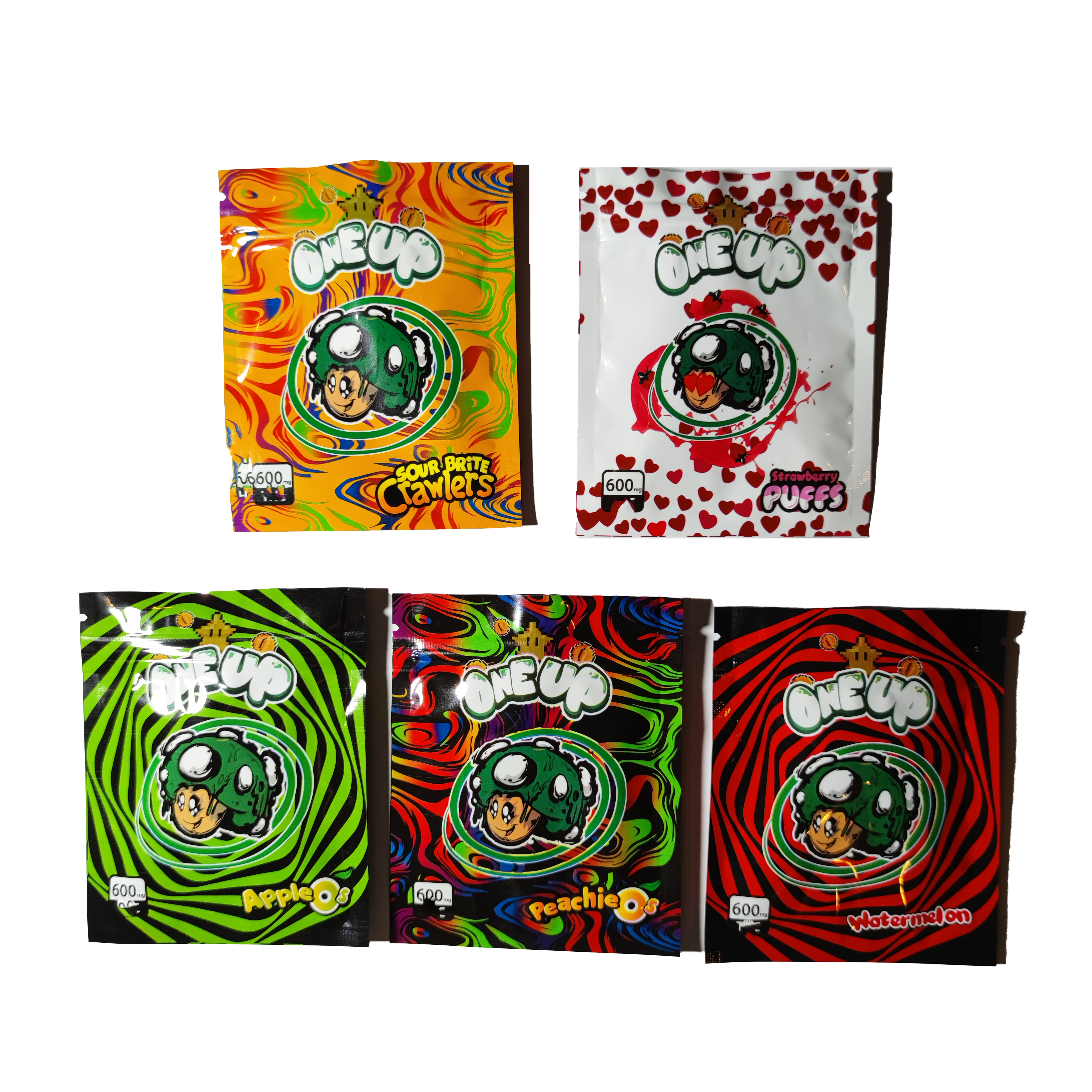 One up Packaging bag 600mg oneup Bags gummy candy sour one up resealable edibles Flower Zipper Retail Package
One up Packaging bag 600mg oneup Bags gummy candy sour one up resealable edibles Flower Zipper Retail Package