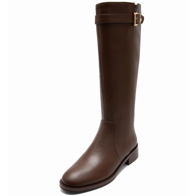 2021 Genuine Leather Female Knee High Boots Genuine Leather Metal Buckle Platform low square Heels boots Working Shoes Woman, Brown
2021 Genuine Leather Female Knee High Boots Genuine Leather Metal Buckle Platform low square Heels boots Working Shoes Woman, Brown