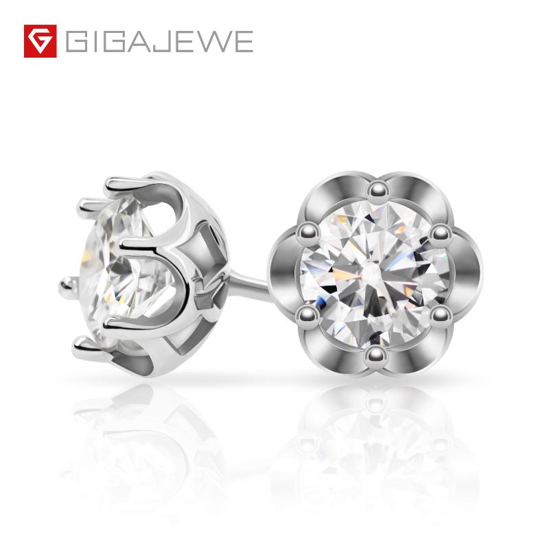 GIGAJEWE EF Total 1.2ct Moissanite Flower Six Prongs 925 Silver Earring 18K Gold Plated Diamond Test Passed Gift For Girlfriend
GIGAJEWE EF Total 1.2ct Moissanite Flower Six Prongs 925 Silver Earring 18K Gold Plated Diamond Test Passed Gift For Girlfriend
