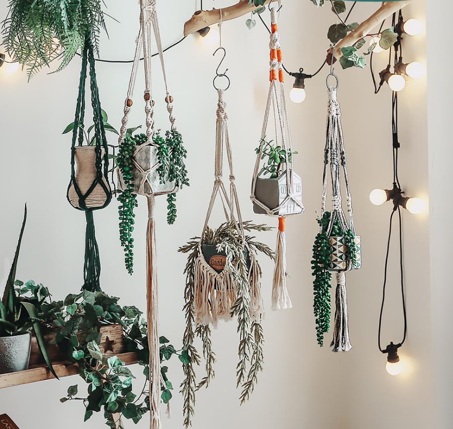 Garden Plant Hanger Handcrafted Macrame Hanging Basket Planter Flower Pot Holder Jute Rope Wall Art Decor
Garden Plant Hanger Handcrafted Macrame Hanging Basket Planter Flower Pot Holder Jute Rope Wall Art Decor