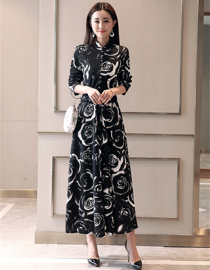2021 New Vintage New Spring Floral Printing Dress Up Girly Elegant Thin Sleeve Long Size Wxf915 U4s2, Black
2021 New Vintage New Spring Floral Printing Dress Up Girly Elegant Thin Sleeve Long Size Wxf915 U4s2, Black